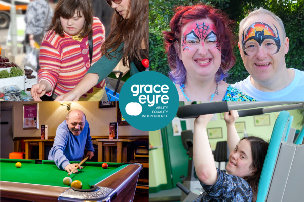 A selection of images showing people supported by Grace Eyre